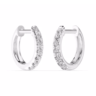 Lab Diamond Huggie Earrings (10mm)