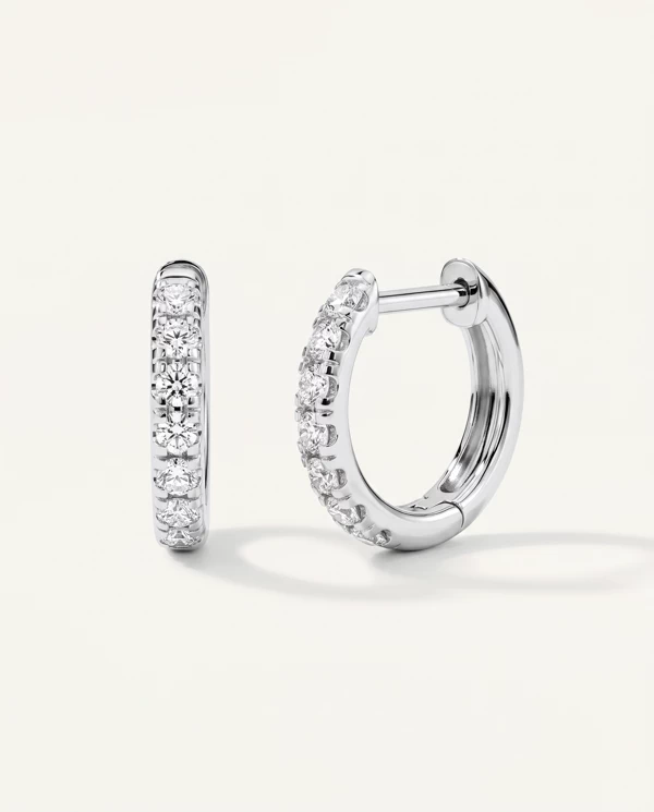 Diamond Earrings Lab Diamond Huggie earrings (10mm)