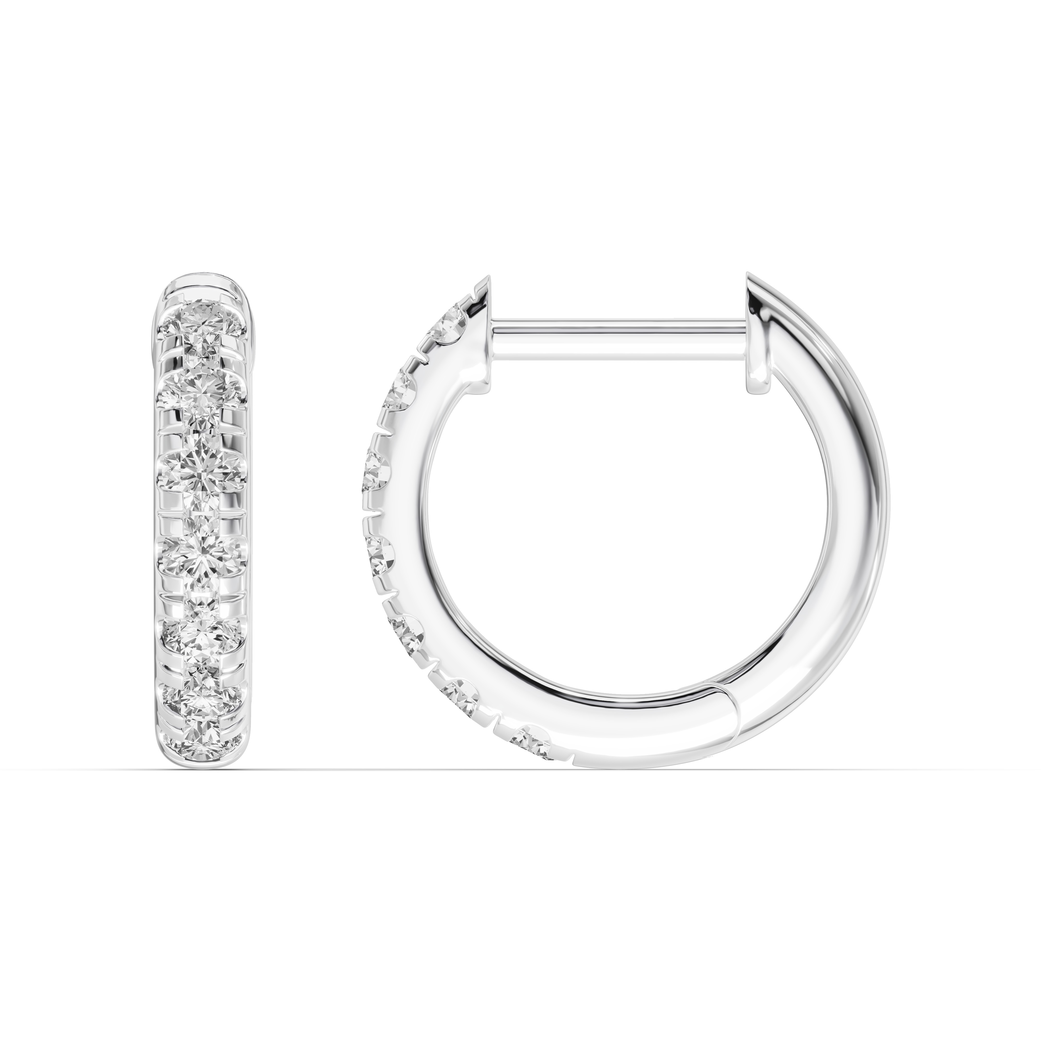 Diamond Huggie Earrings (10mm)