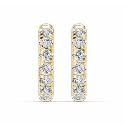 Lab Diamond Huggie Earrings (10mm)