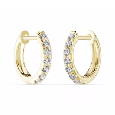 Diamond Huggie Earrings (10mm)