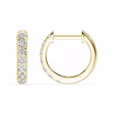 Diamond Huggie Earrings (10mm)