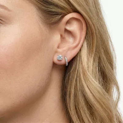 Diamond Huggie Earrings (10mm)