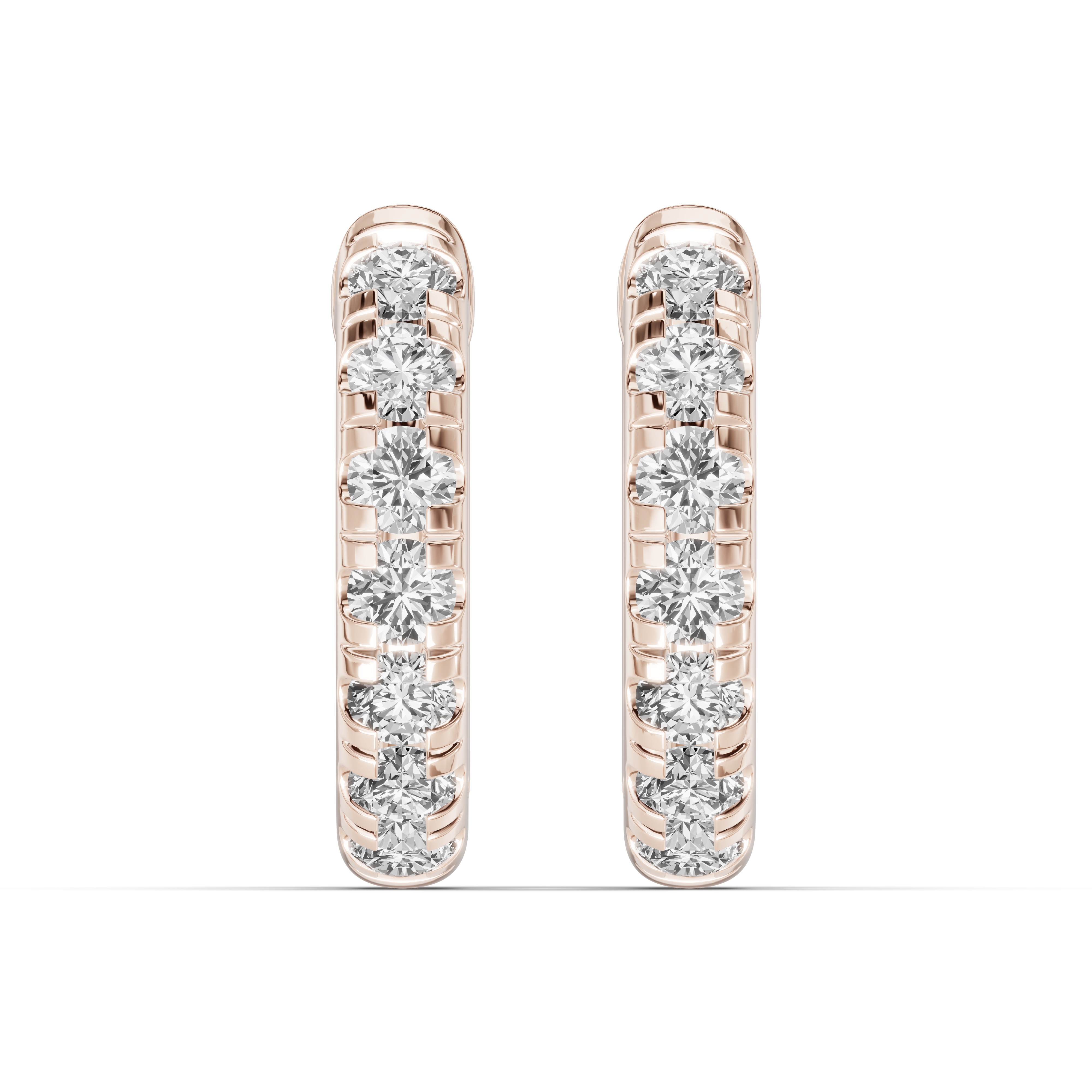 Lab Diamond Huggie Earrings (10mm)