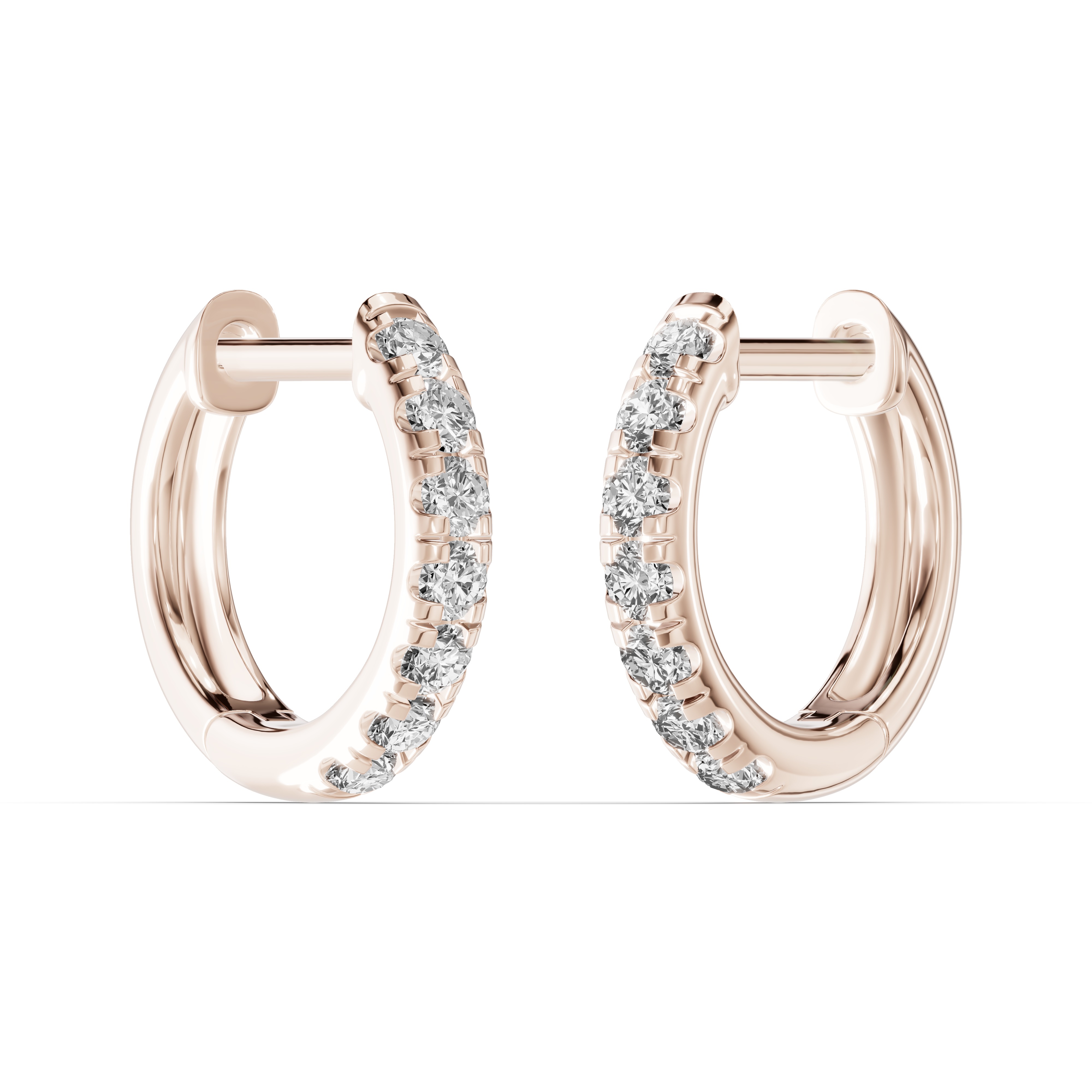 Lab Diamond Huggie Earrings (10mm)