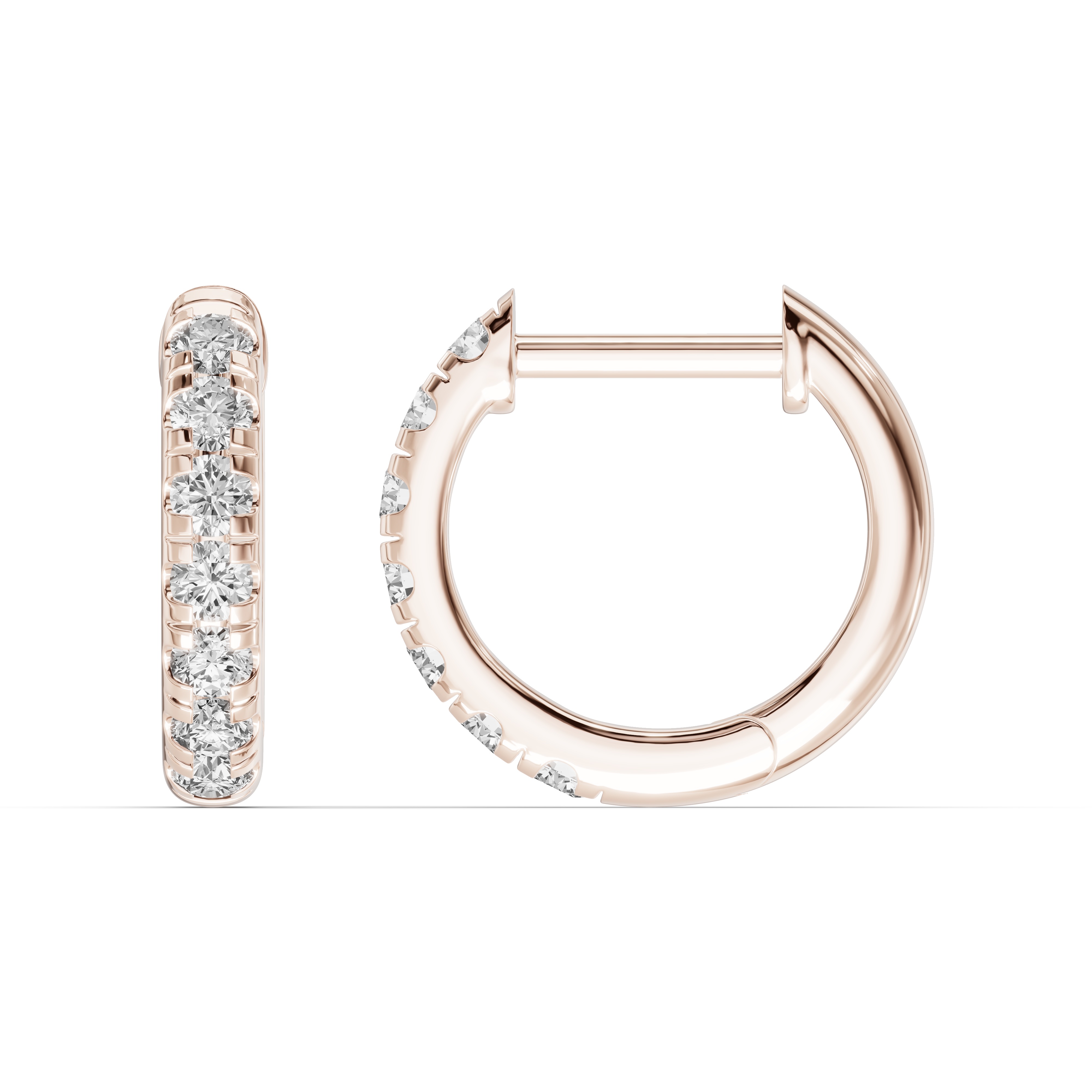 Diamond Huggie Earrings (10mm)