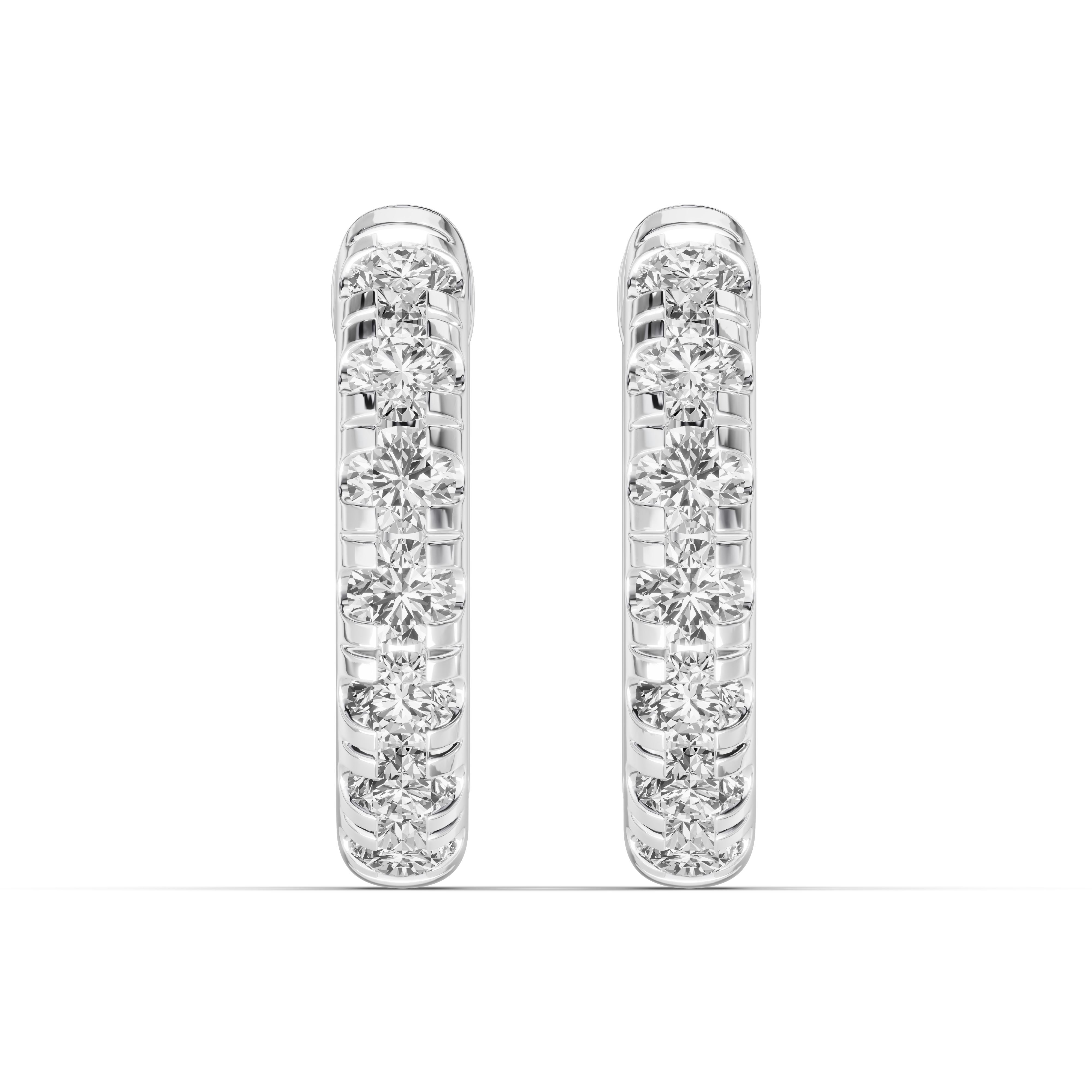 Lab Diamond Huggie Earrings (10mm)