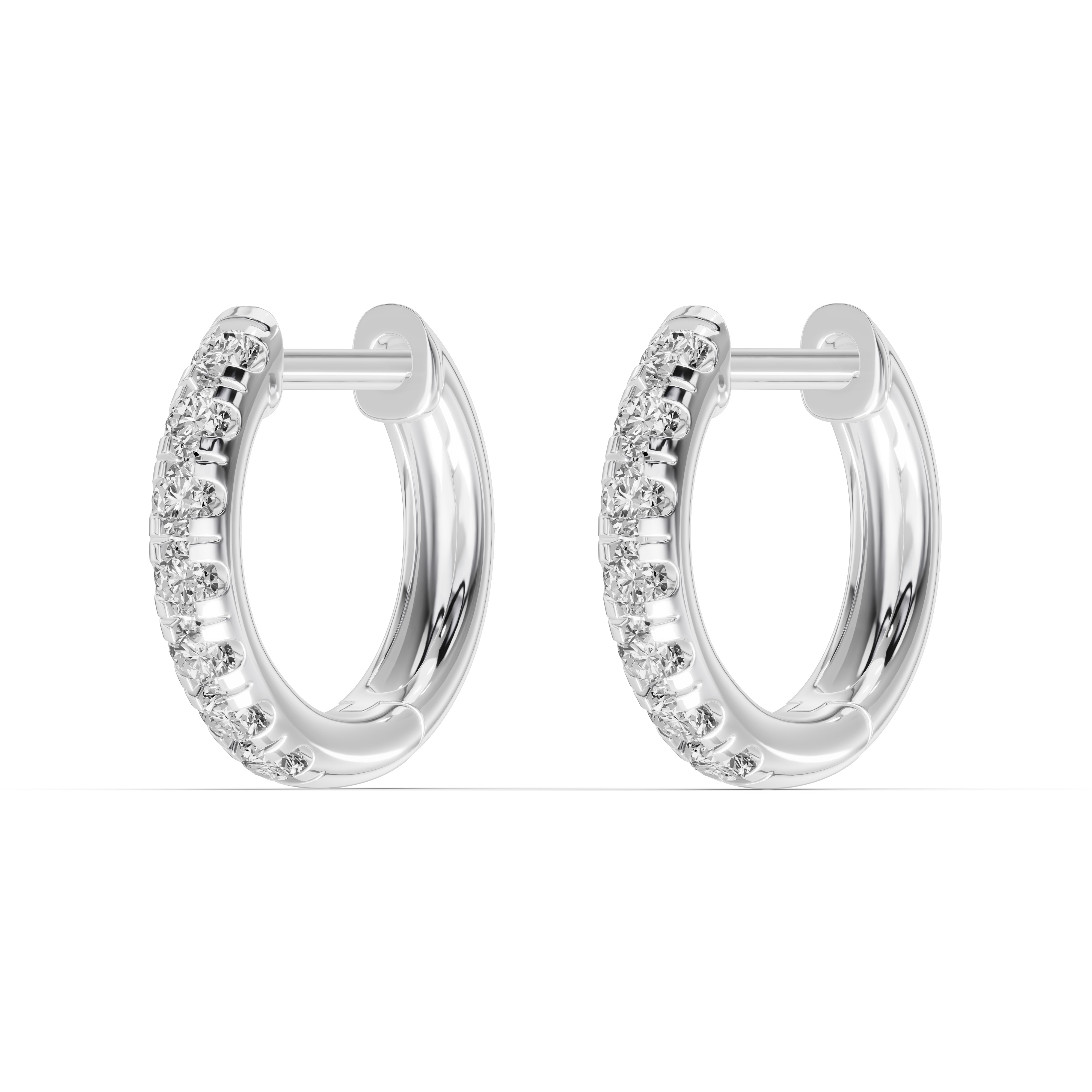 Lab Diamond Huggie Earrings (10mm)