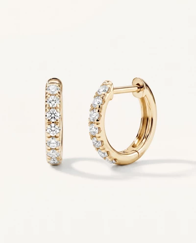 Lab Diamond Huggie Earrings (10mm)