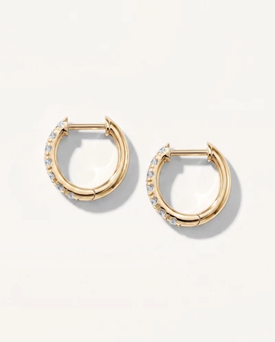 Lab Diamond Huggie Earrings (10mm)
