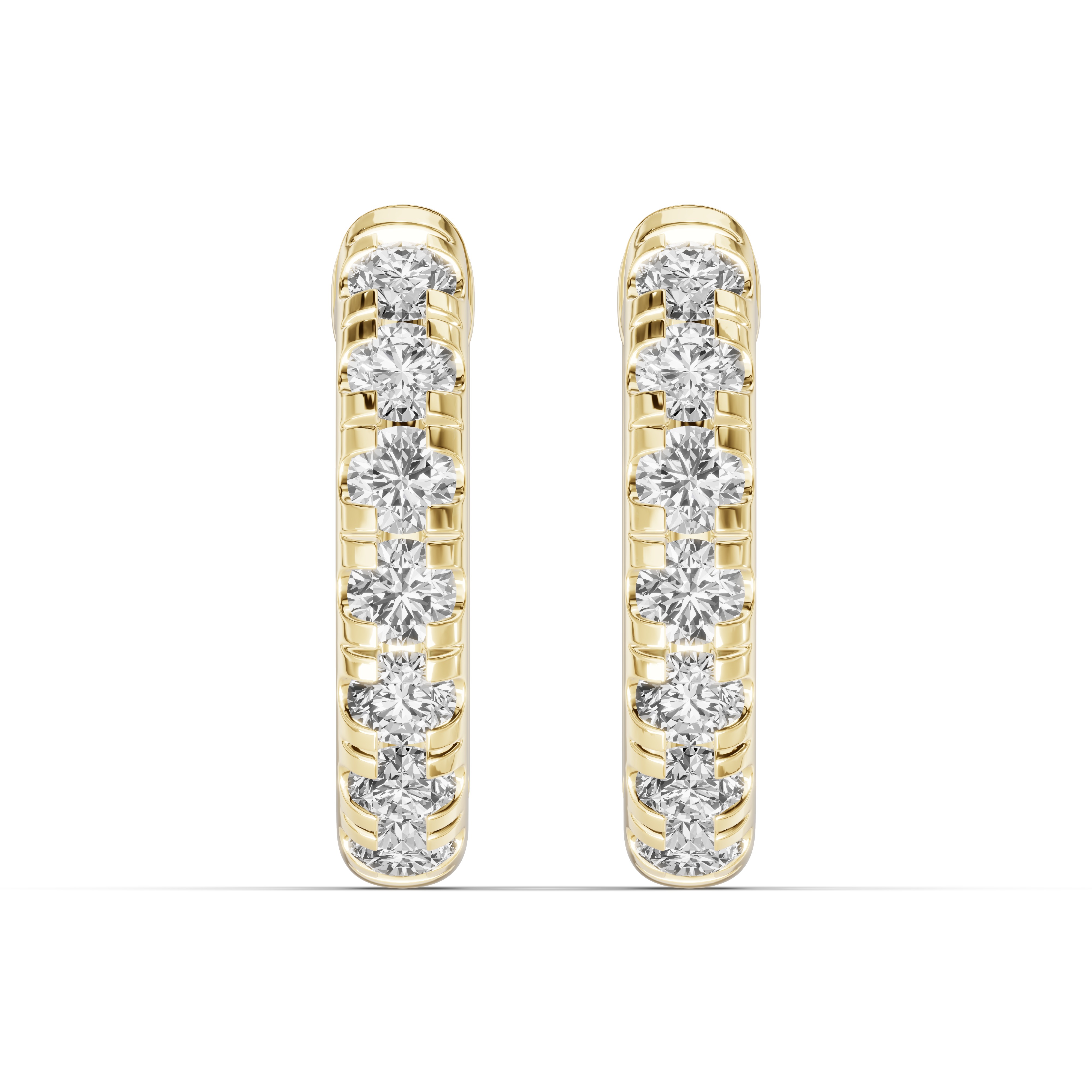 Diamond Huggie Earrings (10mm)