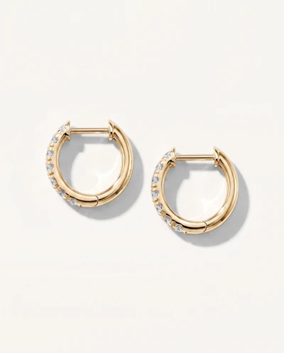 Diamond Huggie Earrings (10mm)