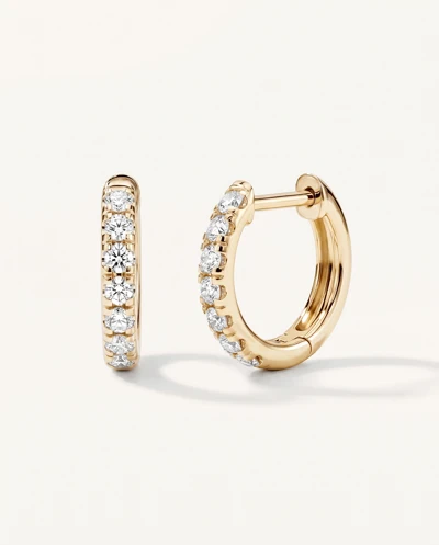 Diamond Huggie Earrings (10mm)
