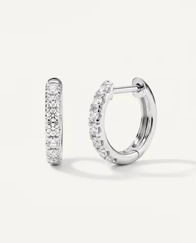 Lab Diamond Huggie Earrings (10mm)