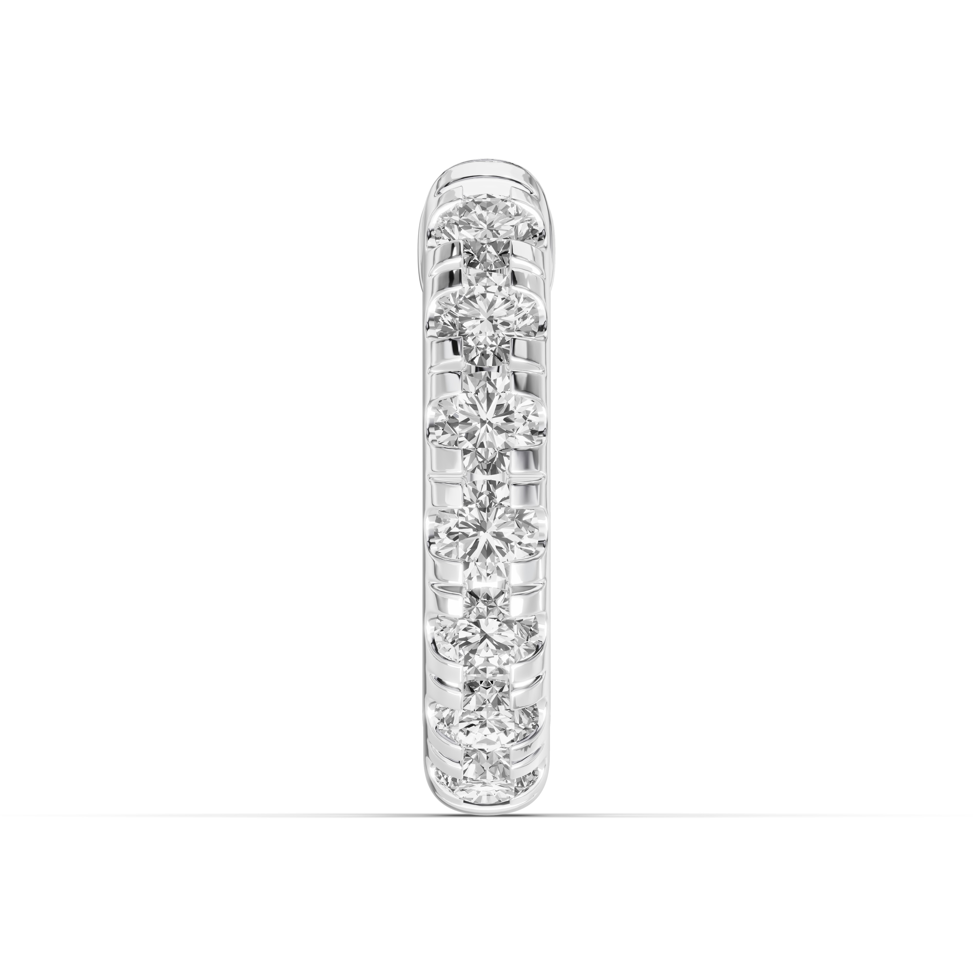 Single Lab Diamond Huggie Earrings (10mm)
