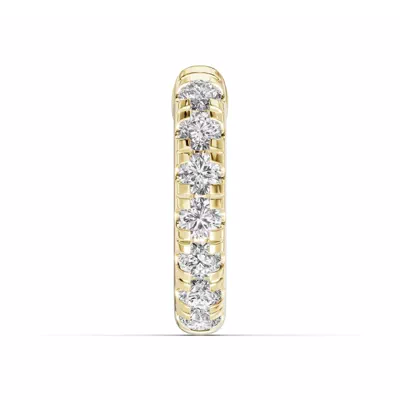 Single Lab Diamond Huggie Earrings (10mm)