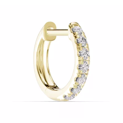 Single Lab Diamond Huggie Earrings (10mm)