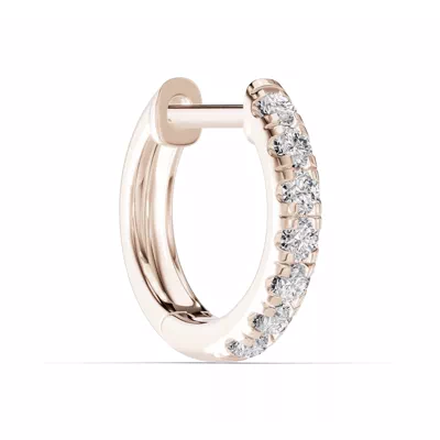 Single Diamond Huggie Earrings (10mm)