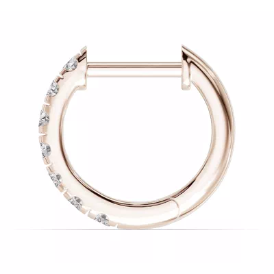 Single Diamond Huggie Earrings (10mm)