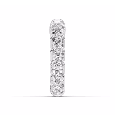 Single Lab Diamond Huggie Earrings (10mm)