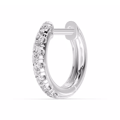 Single Lab Diamond Huggie Earrings (10mm)