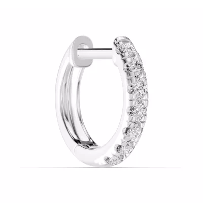 Single Lab Diamond Huggie Earrings (10mm)