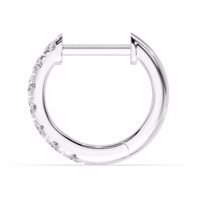 Single Lab Diamond Huggie Earrings (10mm)
