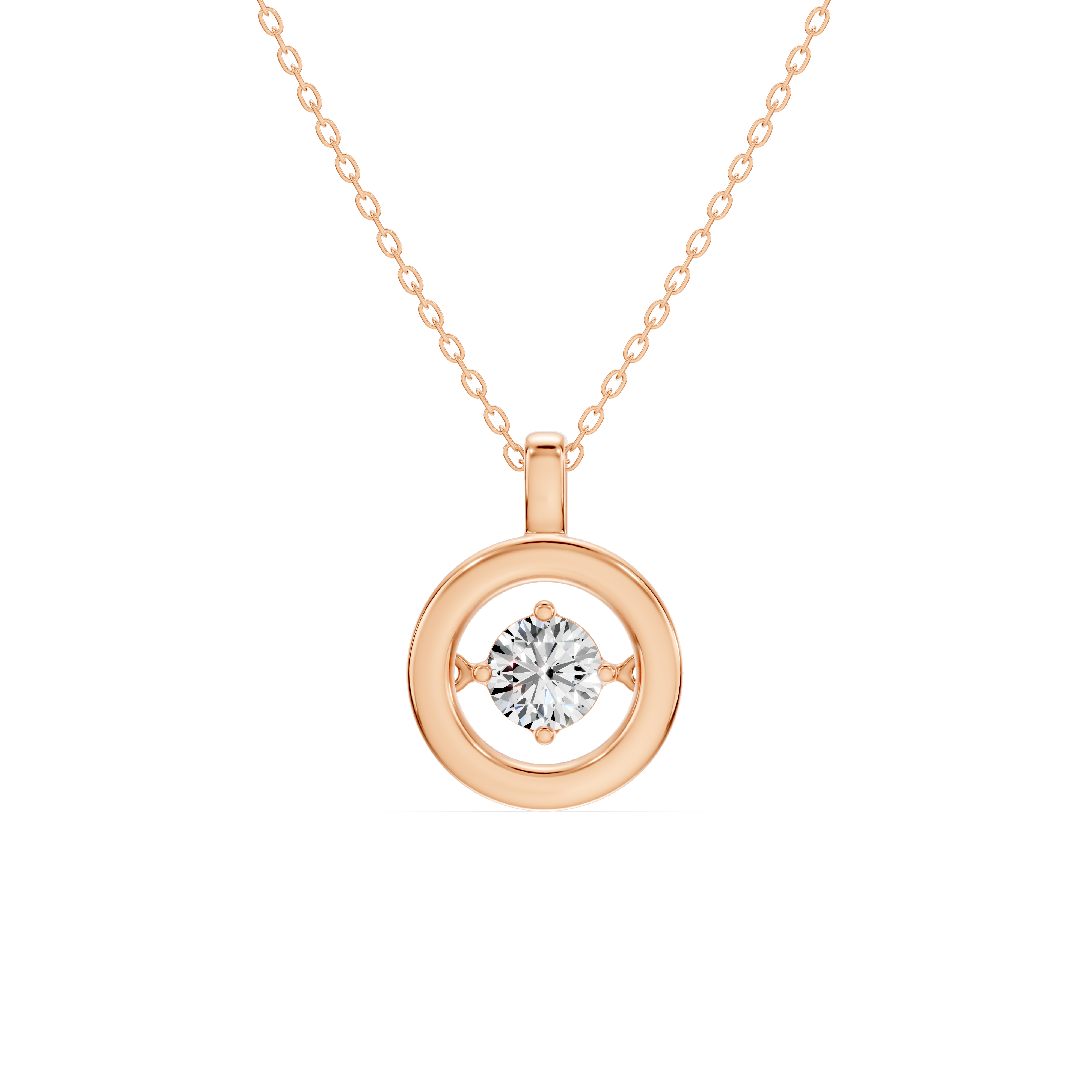 Evermotion Round Lab Diamond Pendant (0.50 ct.)