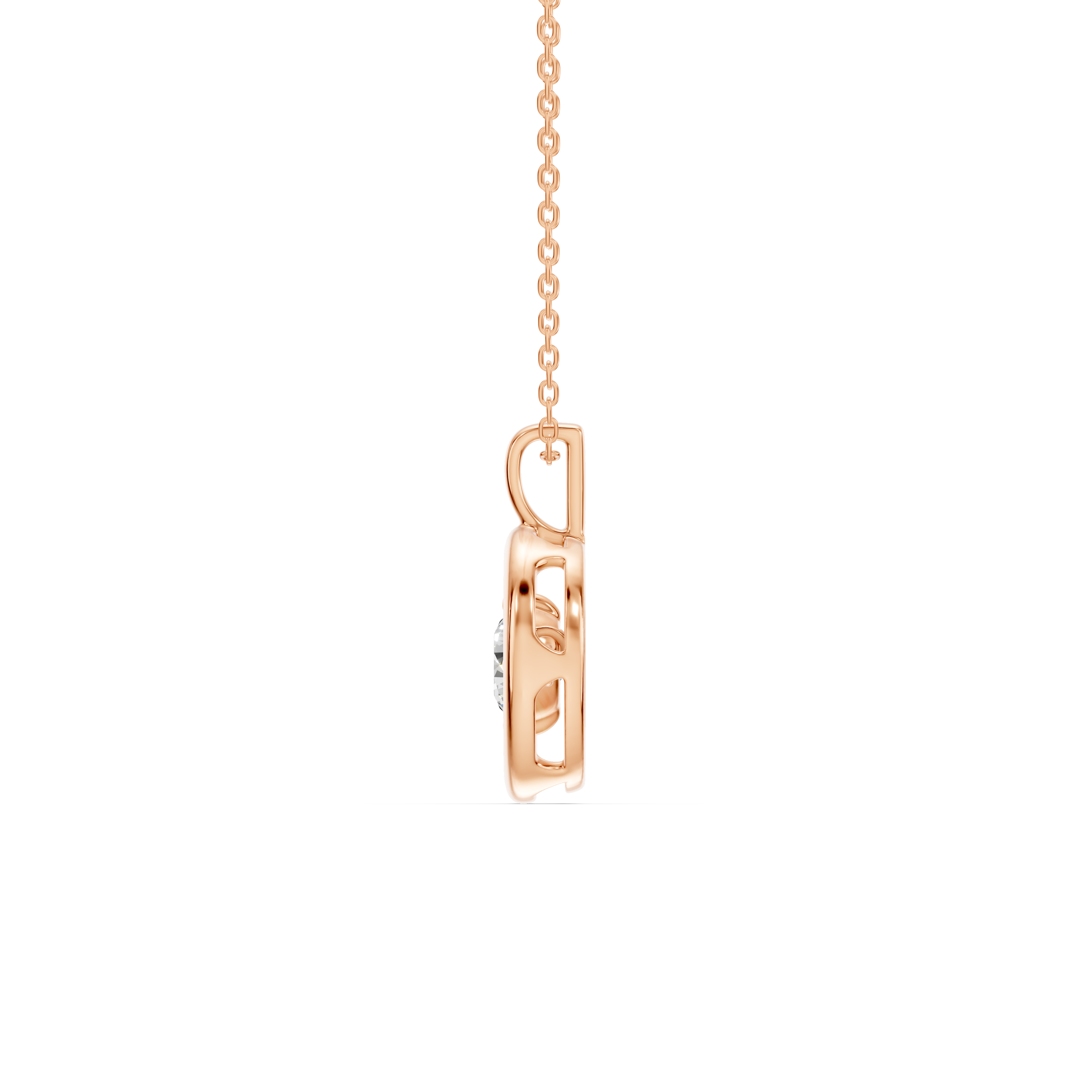 Evermotion Round Lab Diamond Pendant (0.50 ct.)