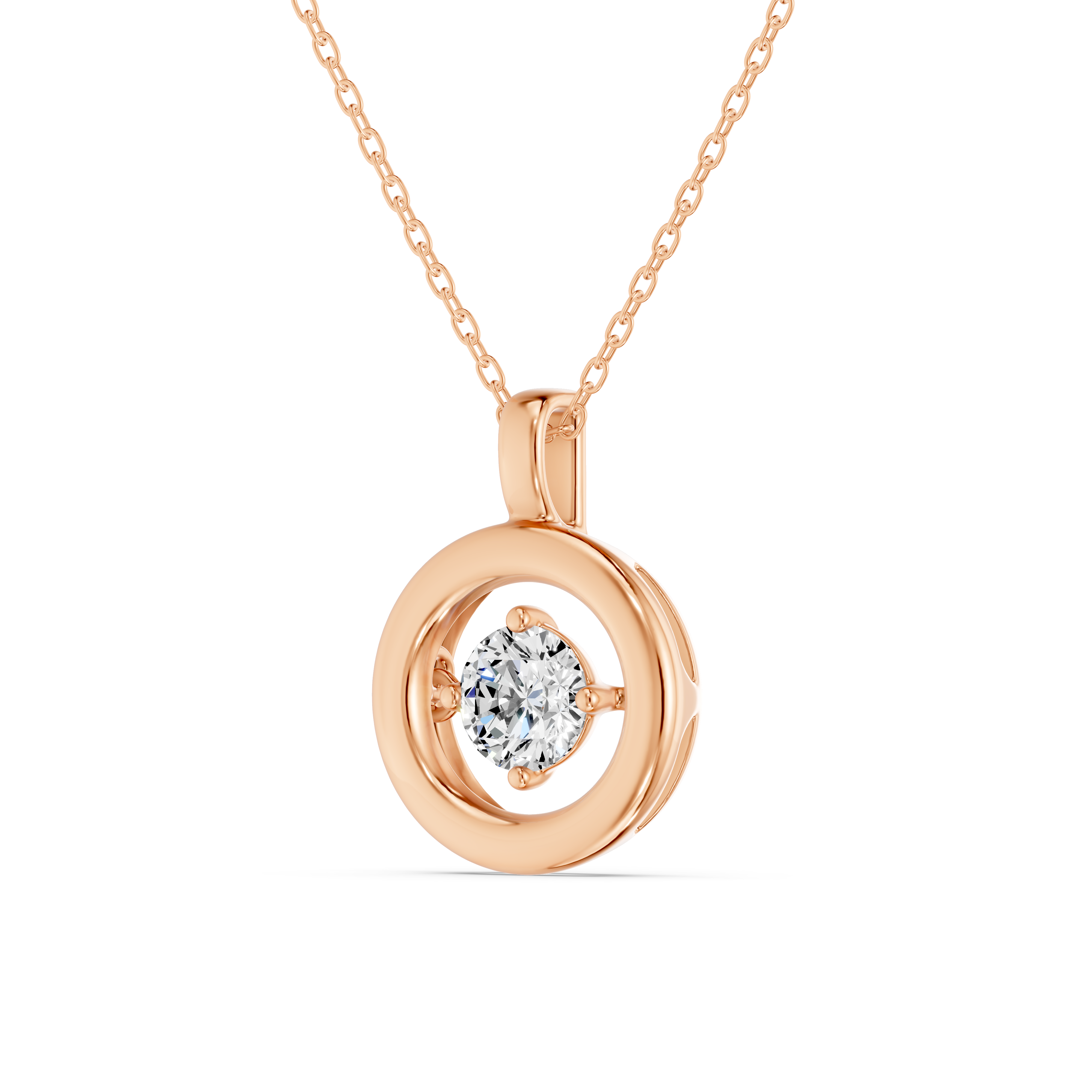 Evermotion Round Lab Diamond Pendant (0.50 ct.)