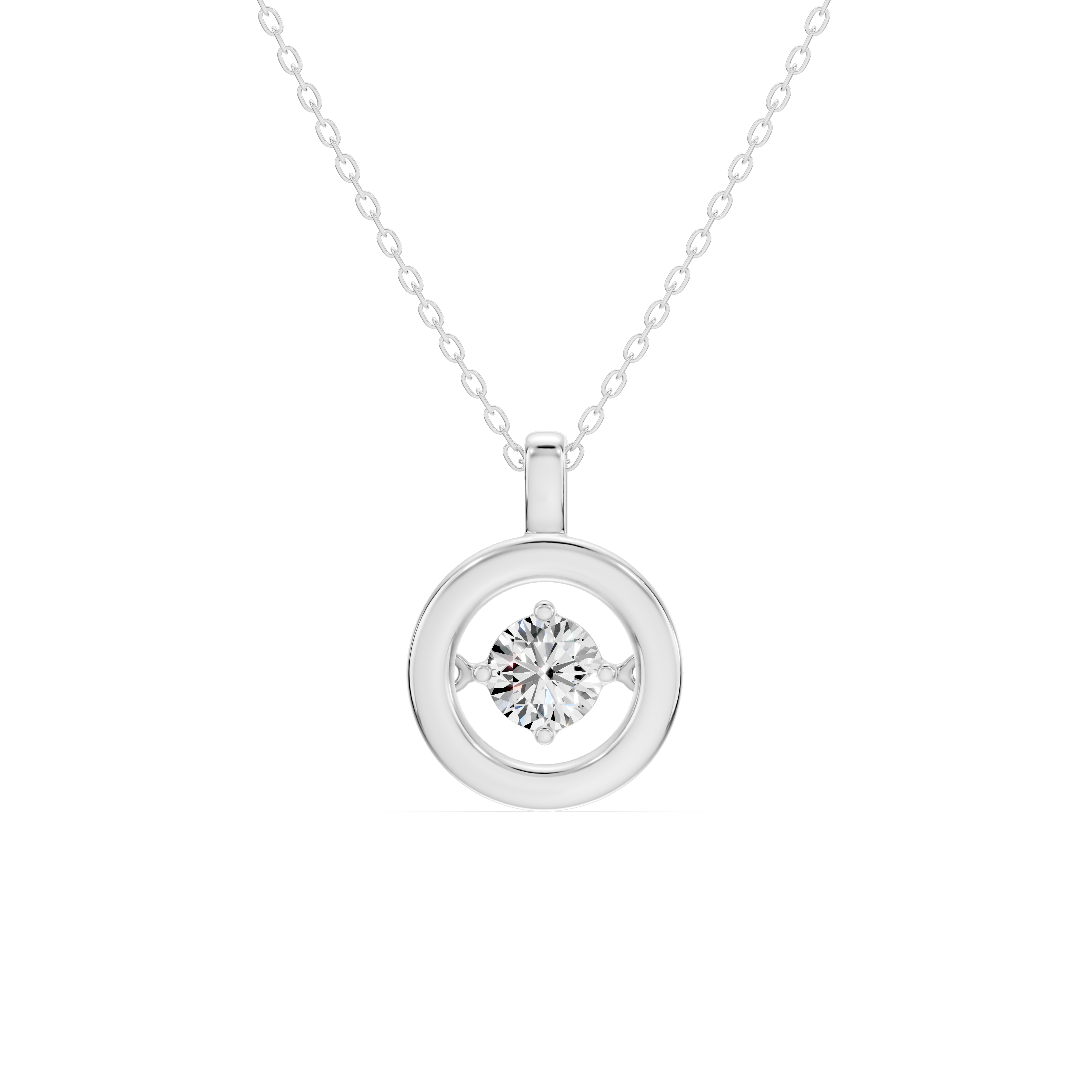 Evermotion Round Lab Diamond Pendant (0.50 ct.)