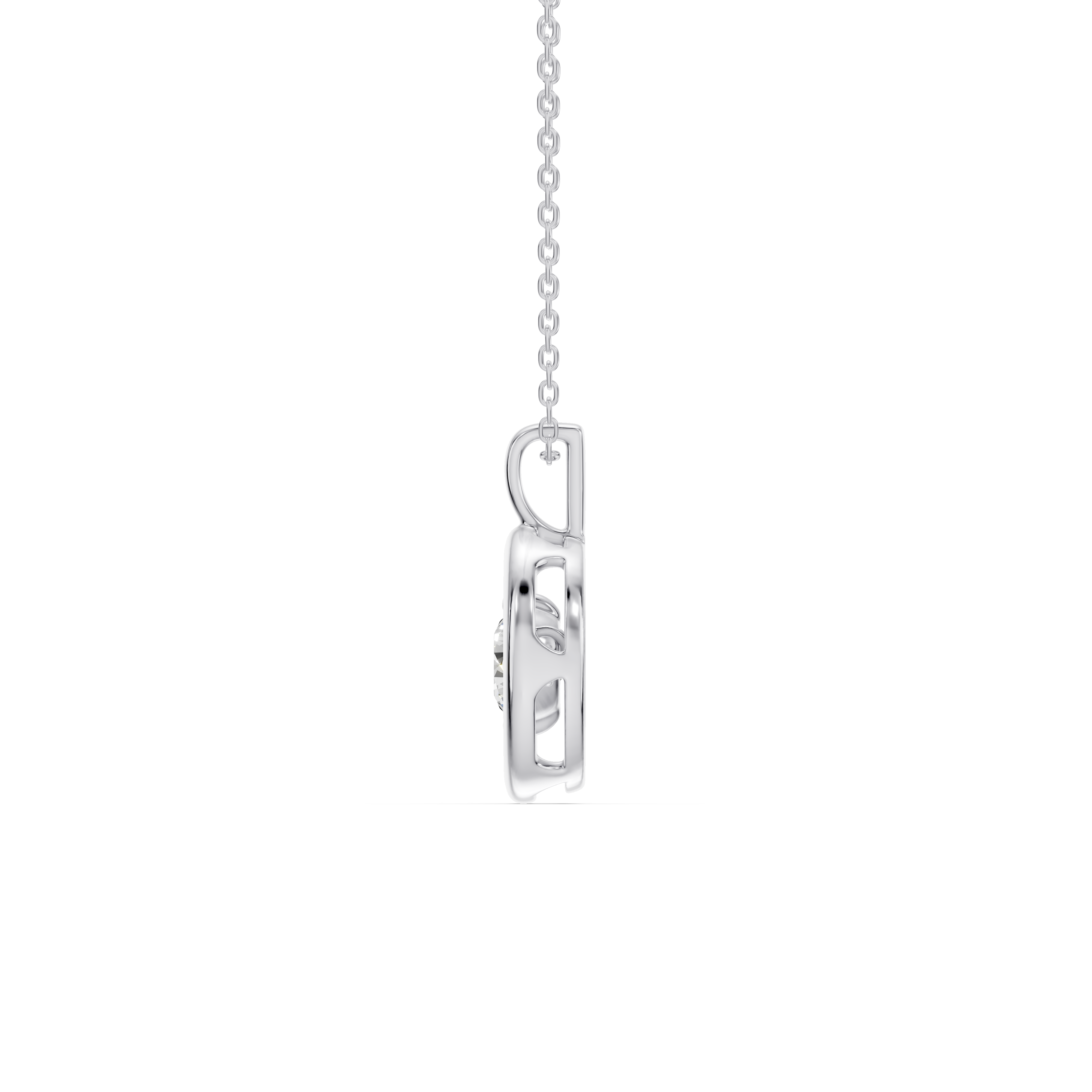 Evermotion Round Lab Diamond Pendant (0.50 ct.)