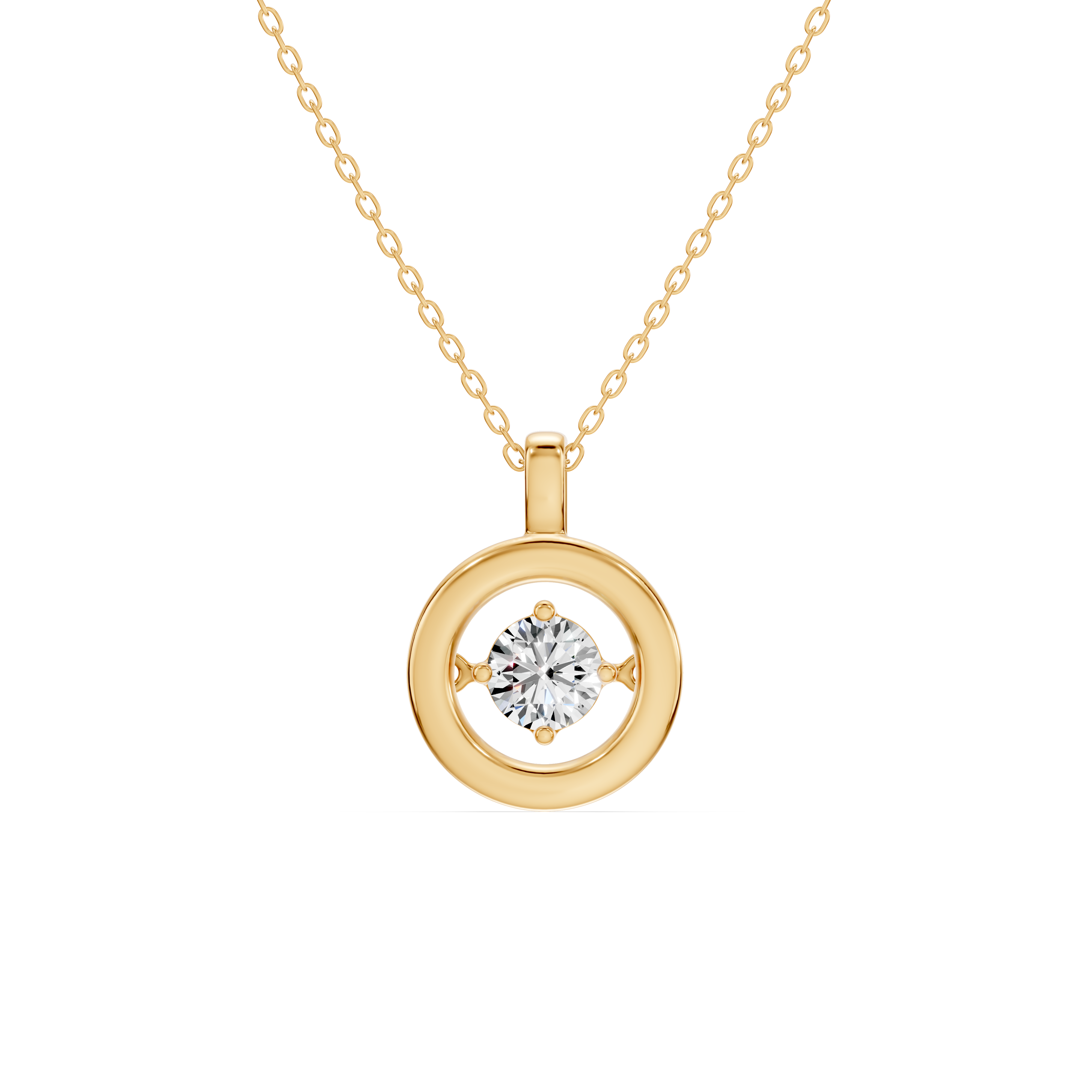 Evermotion Round Lab Diamond Pendant (0.50 ct.)
