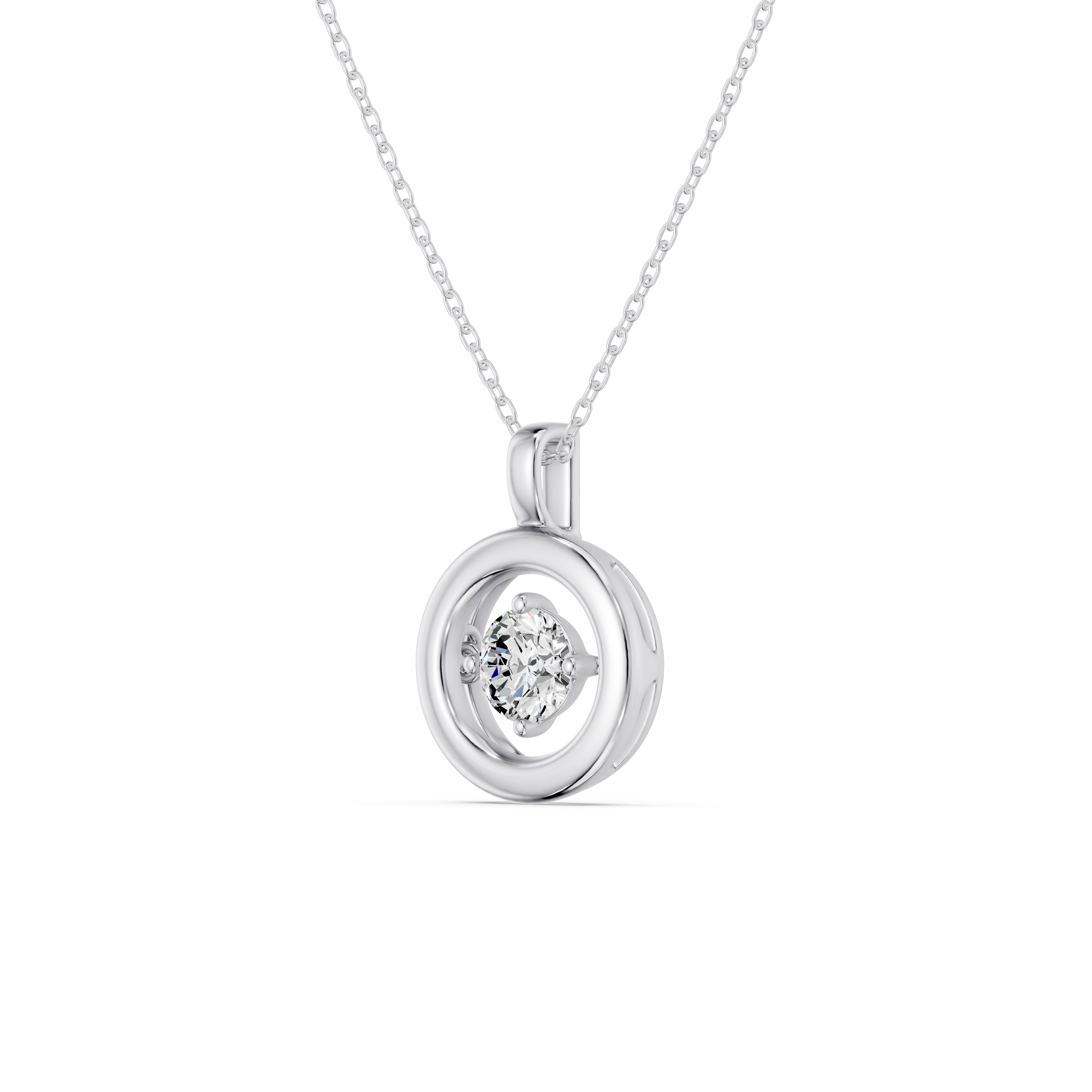 Evermotion Round Lab Diamond Pendant (0.50 ct.)