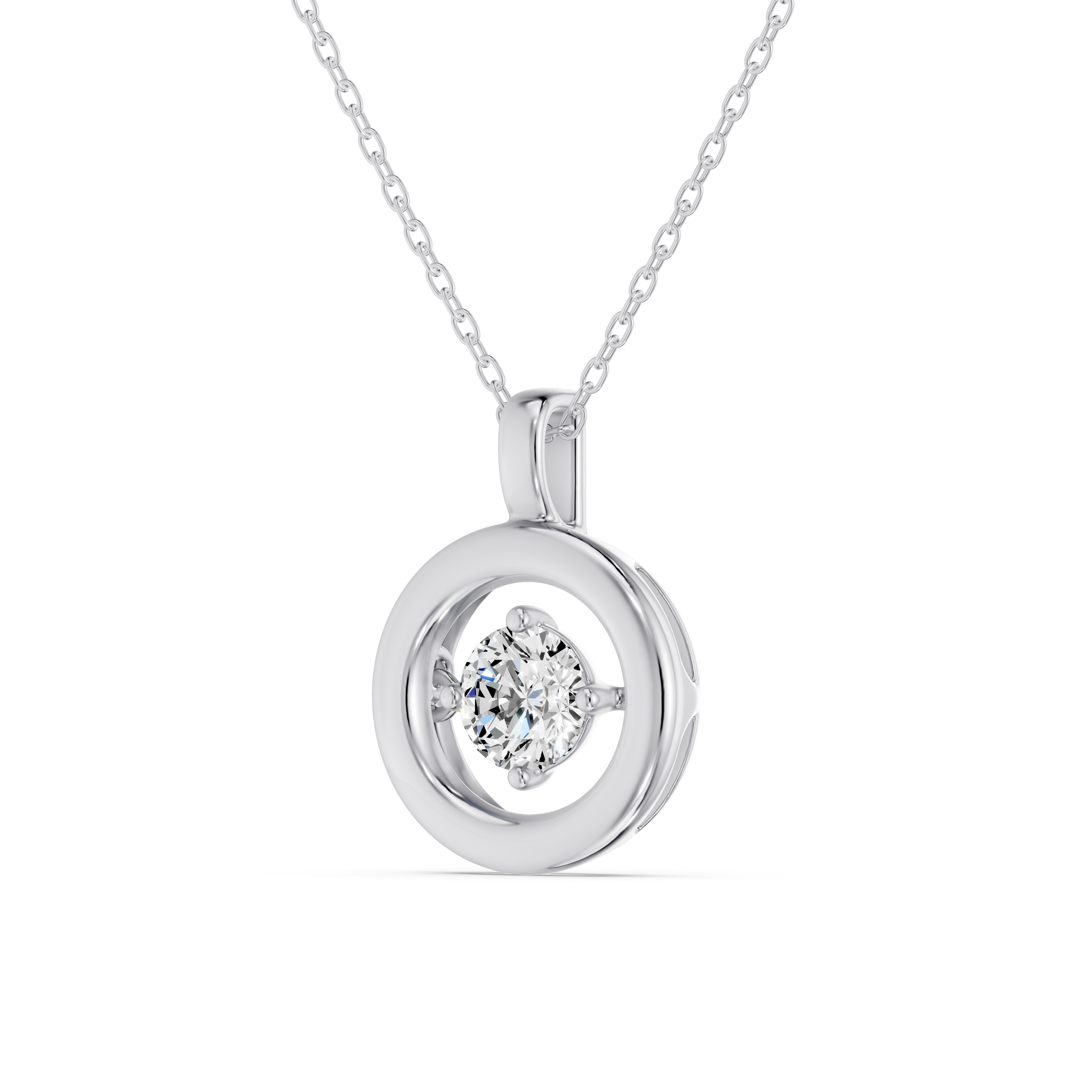 Evermotion Round Lab Diamond Pendant (0.50 ct.)