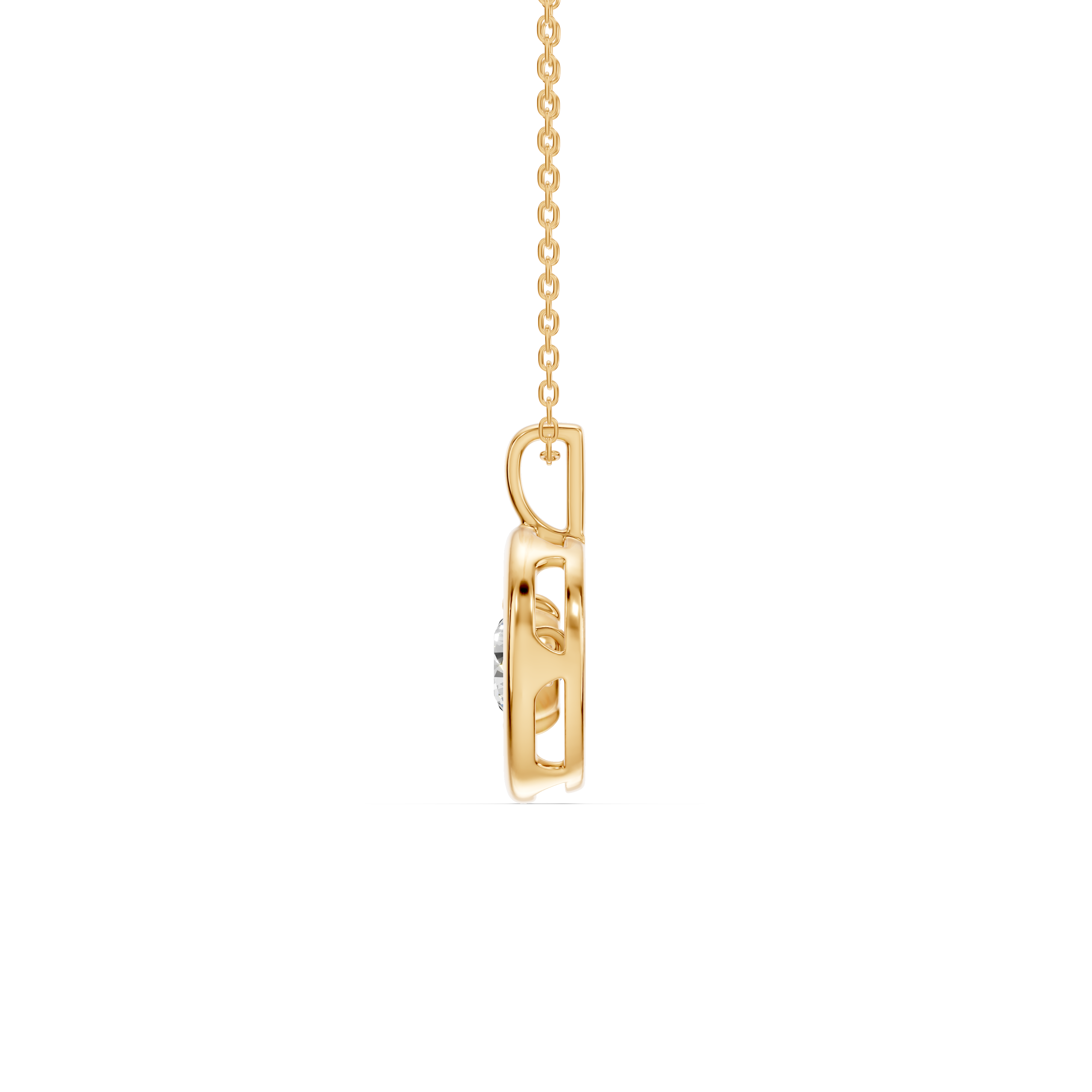 Evermotion Round Lab Diamond Pendant (0.50 ct.)