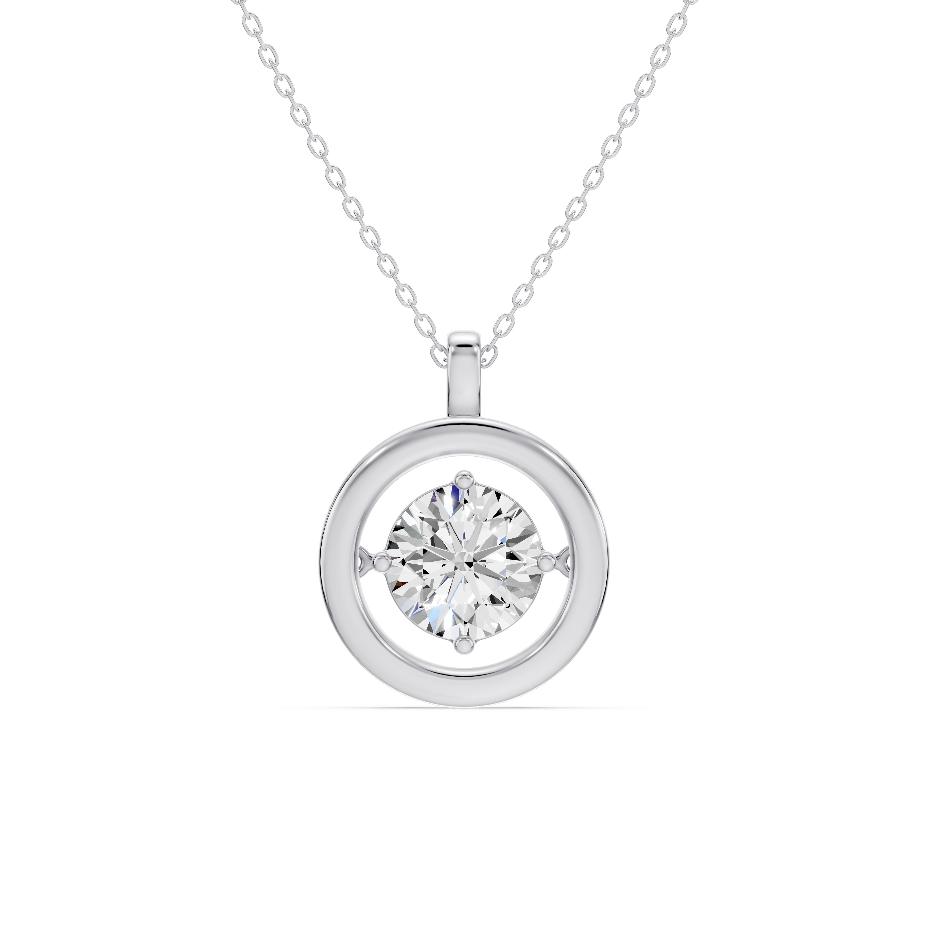 Evermotion Round Lab Diamond Pendant (2.00 ct.)