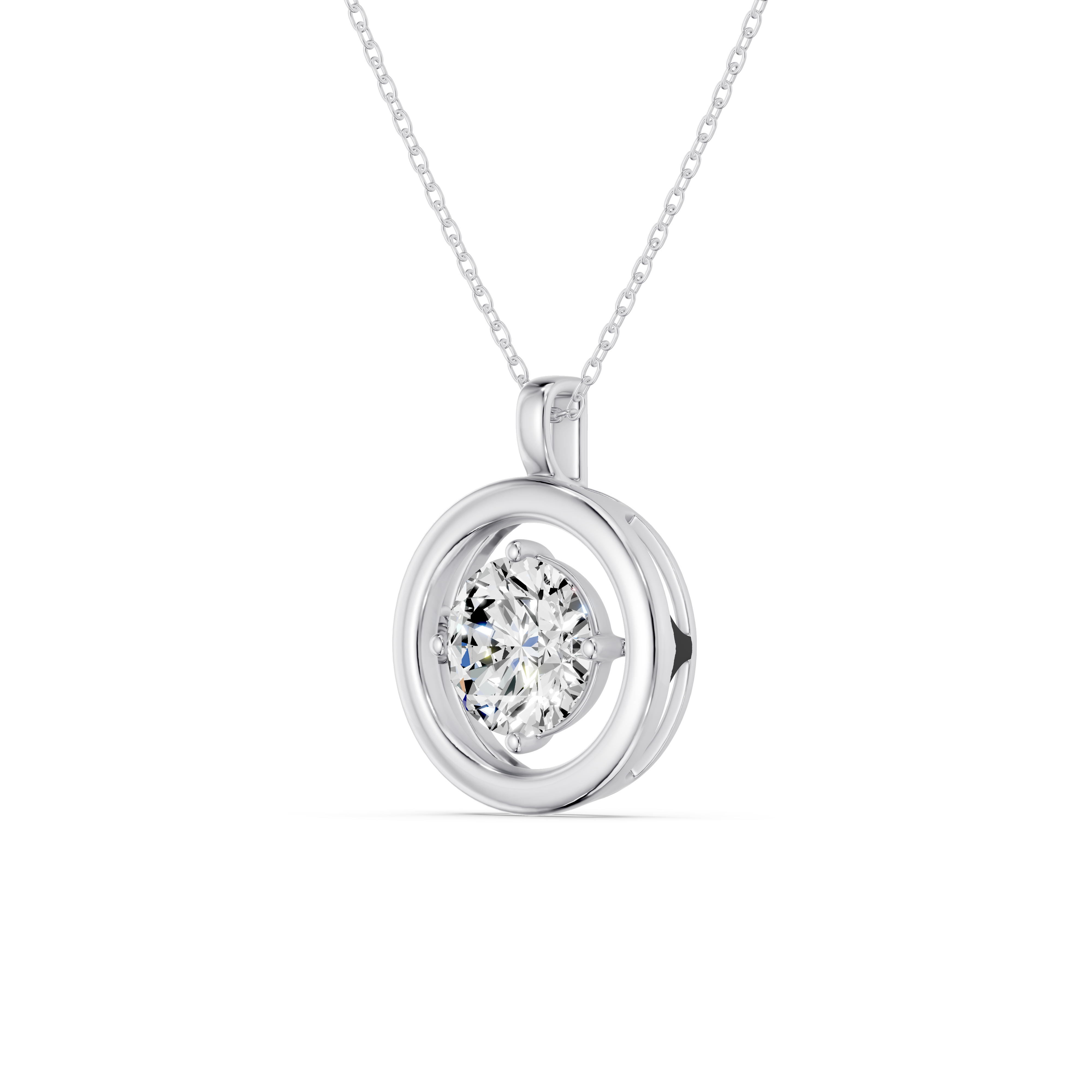 Evermotion Round Lab Diamond Pendant (2.00 ct.)