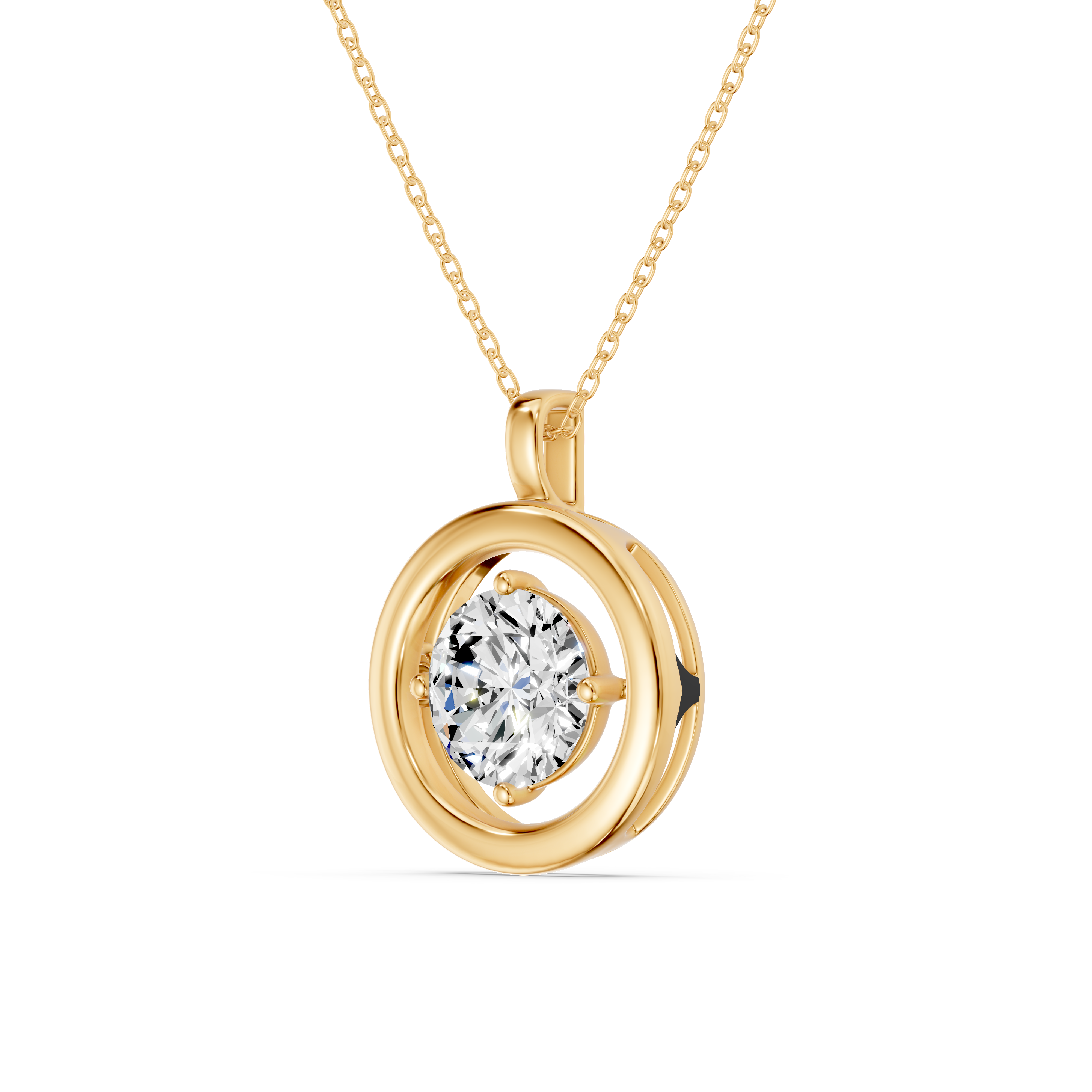 Evermotion Round Lab Diamond Pendant (2.00 ct.)