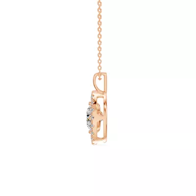 Evermotion Round Halo Lab Diamond Pendant (1.25 ct. tw.)