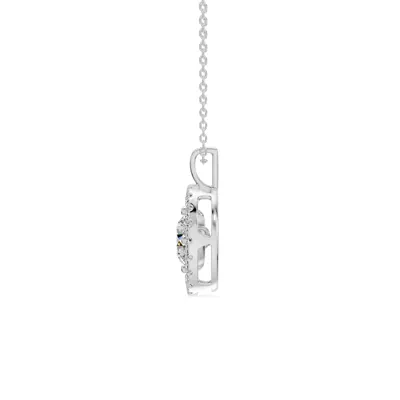 Evermotion Round Halo Lab Diamond Pendant (1.25 ct. tw.)