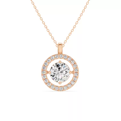 Evermotion Round Halo Lab Diamond Pendant (2.30 ct. tw.)