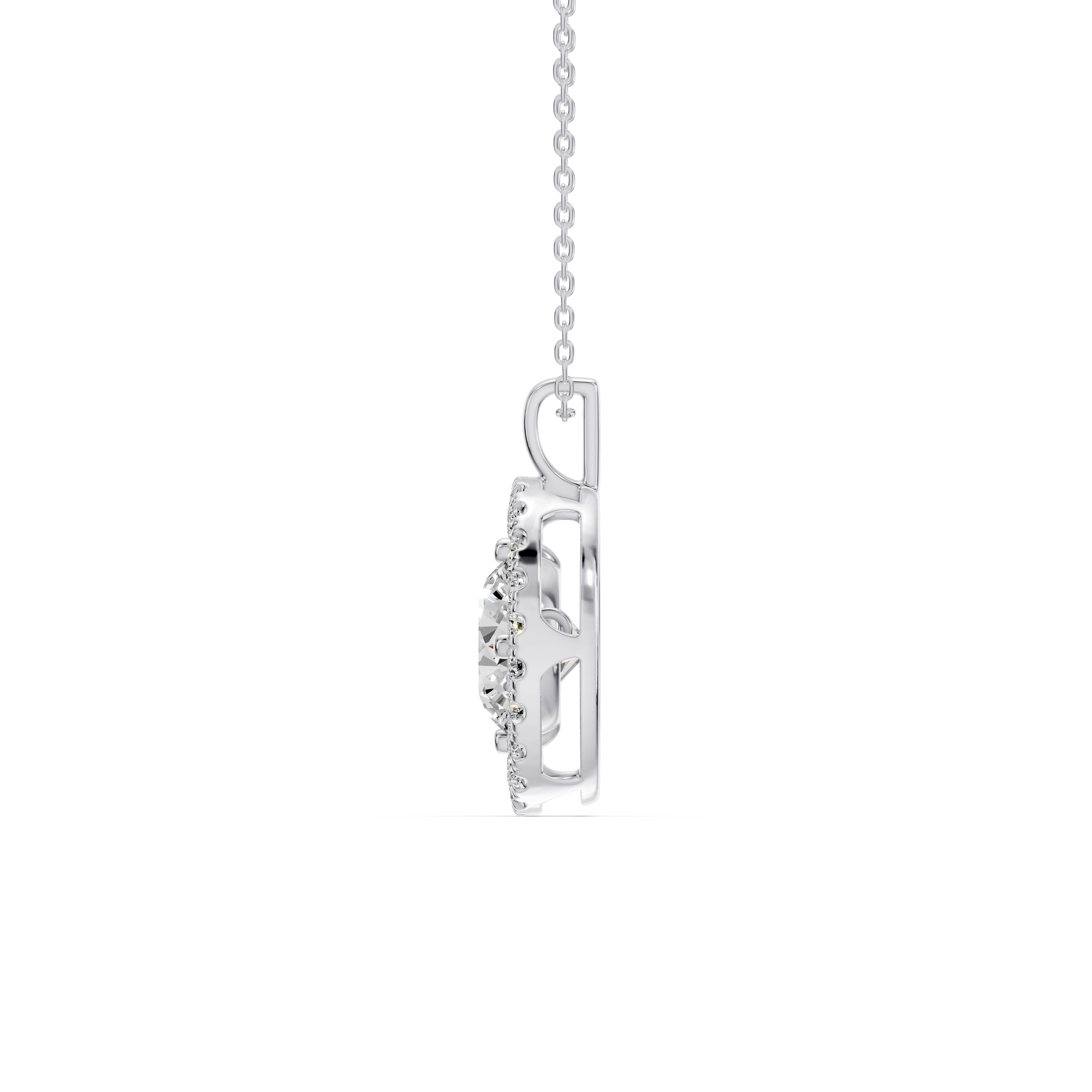 Evermotion Round Halo Lab Diamond Pendant (2.30 ct. tw.)