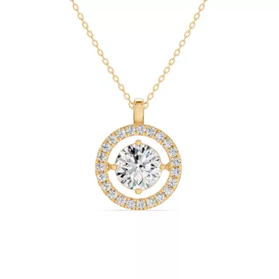 Evermotion Round Halo Lab Diamond Pendant (2.30 ct. tw.)