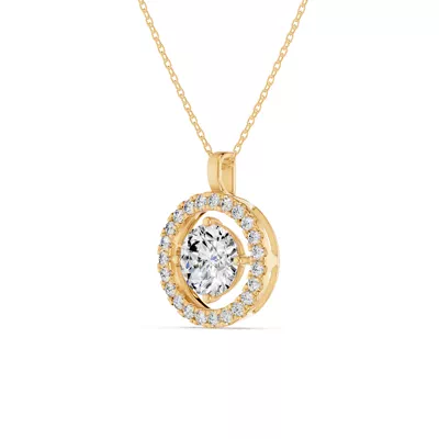 Evermotion Round Halo Lab Diamond Pendant (2.30 ct. tw.)