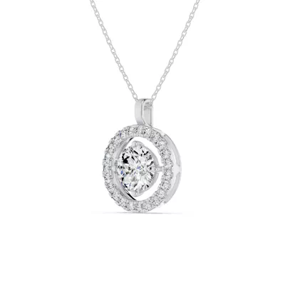Evermotion Round Halo Lab Diamond Pendant (2.30 ct. tw.)