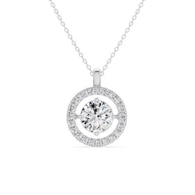 Evermotion Round Halo Lab Diamond Pendant (2.30 ct. tw.)