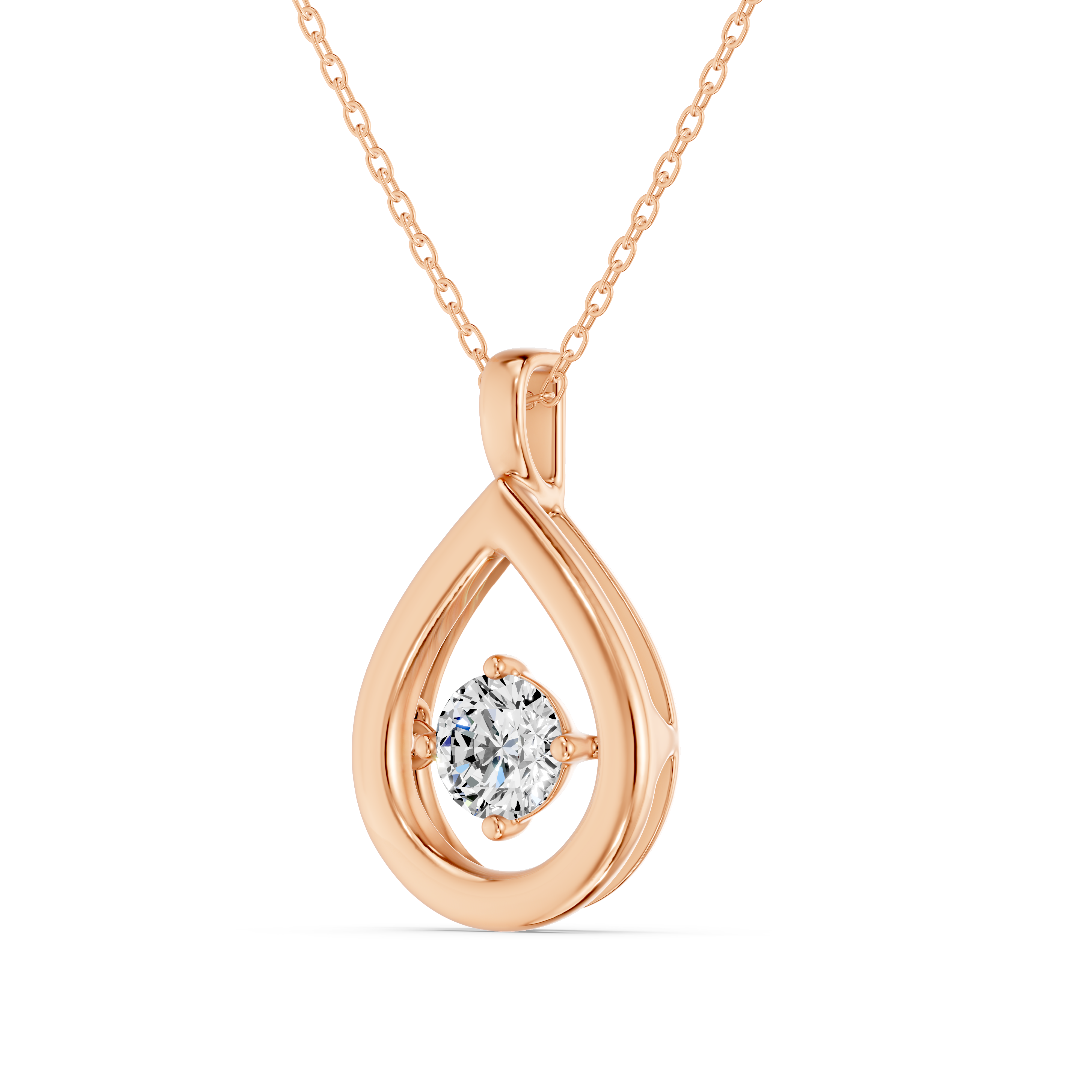 Evermotion Teardrop Lab Diamond Pendant (0.50 ct.)