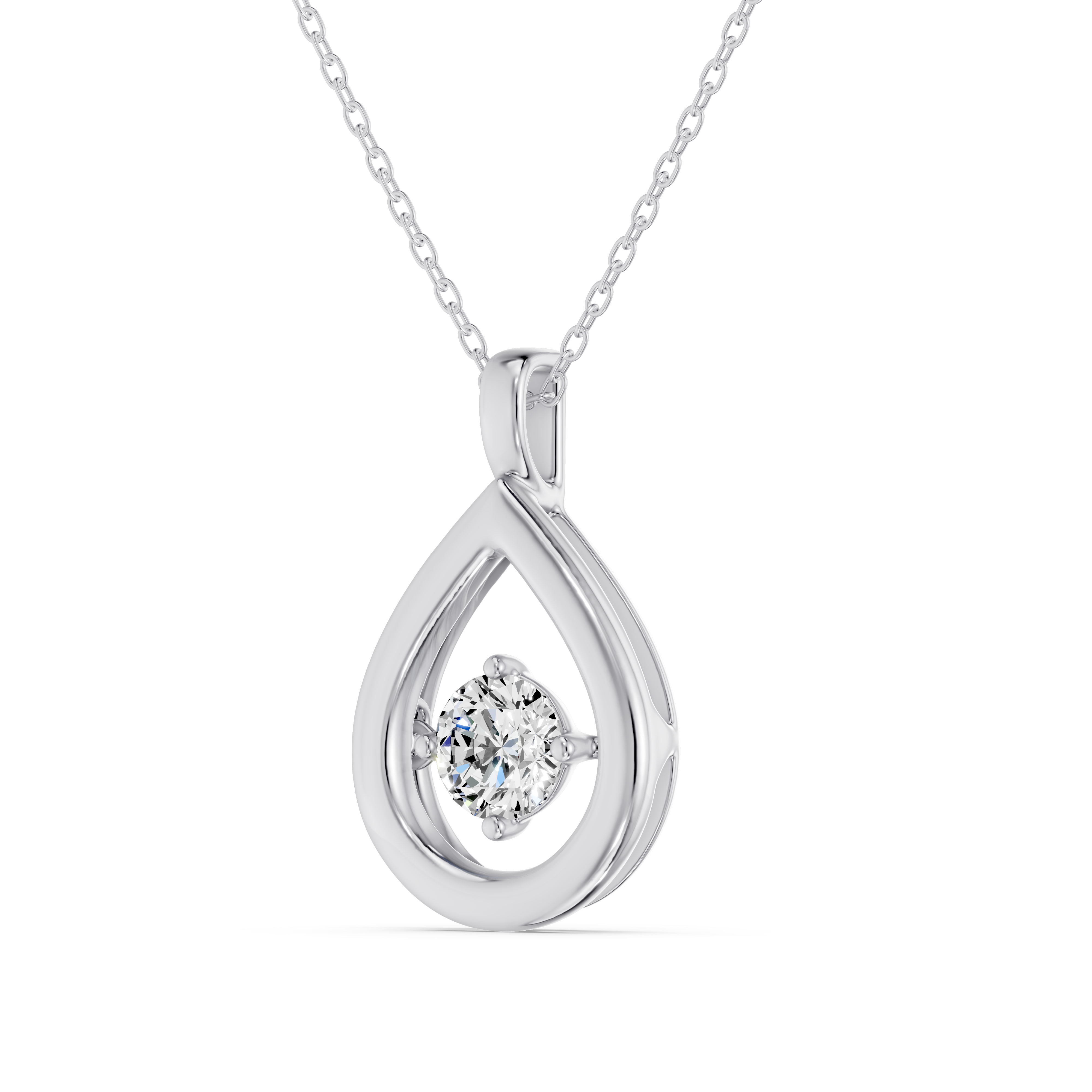 Evermotion Teardrop Lab Diamond Pendant (0.50 ct.)