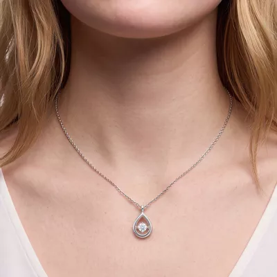 Evermotion Teardrop Lab Diamond Pendant (0.50 ct.)